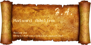 Hatvani Adelina névjegykártya